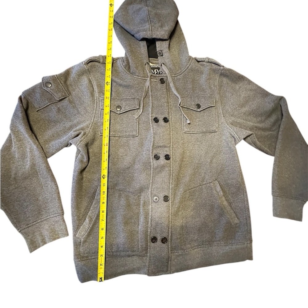 Empyre Gray Hooded Shirt Jacket - Picture 8 of 9